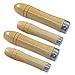 Marvexi 10Pcs Wooden File Handle with Strong Metal Collars, Medium Wooden Handle for 6