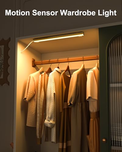 Image of ASOKO Motion Sensor Dimmable Led Under Cabinet Light 12 inch Plug in Warm White
