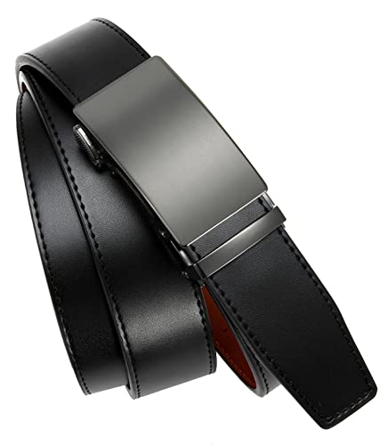 Image of CHAOREN Mens Belt - Mens Ratchet Belt Leather 1 3 /8 inch for Dress Pant - Micro Adjustable Belt Fit Everywhere