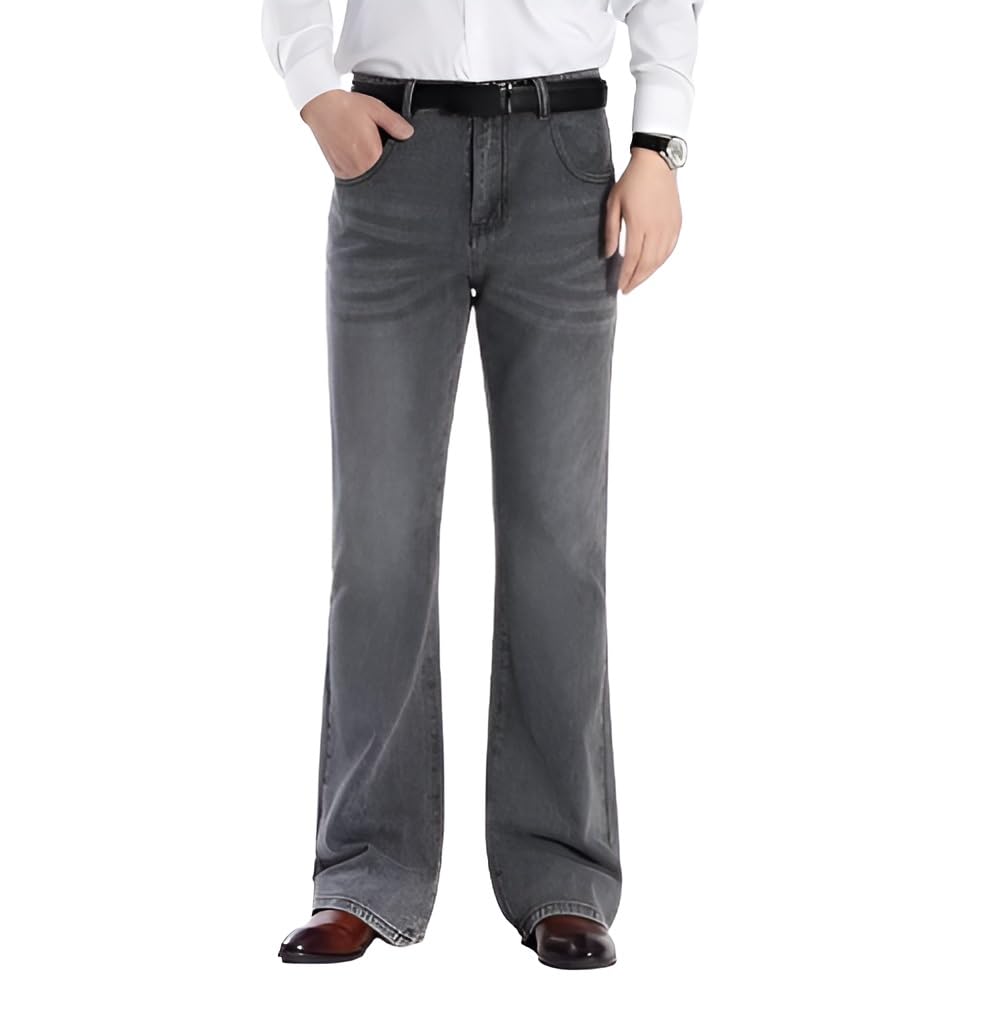 Ben MartinMen’s Bell Bottom Jeans || Bootcut Denim Pants || Wide Leg Flared Jeans for Men || High Waist Stretchable Retro Fit || Cotton Jeans for College Casual (0)