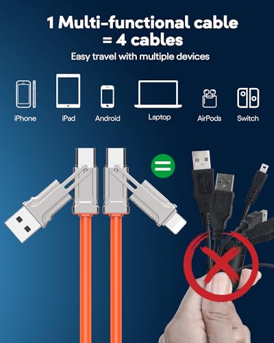 Cable combo Lightning tipo C compatible con Sumsung y Huawei transferencia datos 6