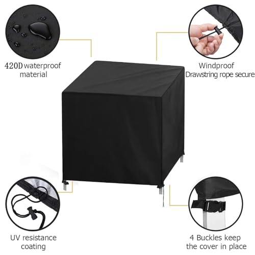 Outdoor Grill Cart Cover - Waterproof Pizza Oven Stand - Heavy Duty Food Prep Cart Table Cover