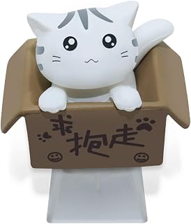 ZMX ESC Cute Cat Keycaps, DIY Gifts OEM R4 Highly Customizable Personalized Keycaps Backlit Transparent Bottom for MX Crosshair Switch Mechanical Keyboard (White)