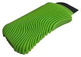Fusionbrands WaveSponge Silicone Scraper, Squeegee & Scrub Sponge, Green