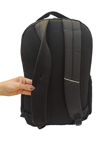 MOCHILA CASUAL NOTEBOOK GRANDE IMPERMEÁVEL PRETA + SQUEEZE 600ML