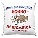 Cuscino personalizzato Non Disturbare Nonno in Ricarica, Festa del papà, Idea Regalo di Compleanno Originale, Divertente, Arredamento Casa, Arredo Divano Letto - con Imbottitura (40_x_40_cm, Nonno)