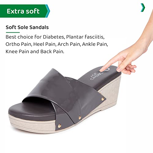 Image of ORTHO JOY Fancy doctor slippers | Soft chappal for women | Comfortable wedges sandals for women stylish