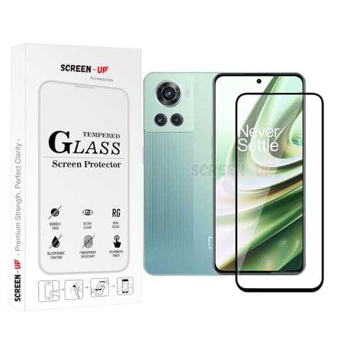 Image of ScreenUp Tempered Glass For OnePlus 10R 150W - Ultra Clear, 9H Scratch Resistant, Full Coverage, Easy Install Screen Protector