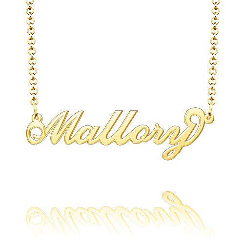 Mallory Personalized Name Necklace Custom Sterling Silver Jewelry