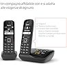 Gigaset AS690A Duo Telefono Cordless, 2 Portatili + Segreteria, Vivavoce Alta Qualità, Tastiera Illuminata ed Ampio Display, Lista Chiamate Fatte, Ricevute e Perse [Versione Italiana]