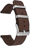🔯【Material】A NEW LOOK IN NO TIME — Just pop out your original watch spring bars, then slide the built-in quick release lever on our nylon strap to pop it in. No tools or engineering degrees required. And who says you have to stick to one shade? Our stylish watch straps come in multiple colors, so you can switch it up in seconds. Color coordination was never so timely.