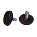Stainless Steel -Screw in Feet Glide Leveler for Patio Furniture | Black | Quantity of 16 (1/4"-20 Thread)