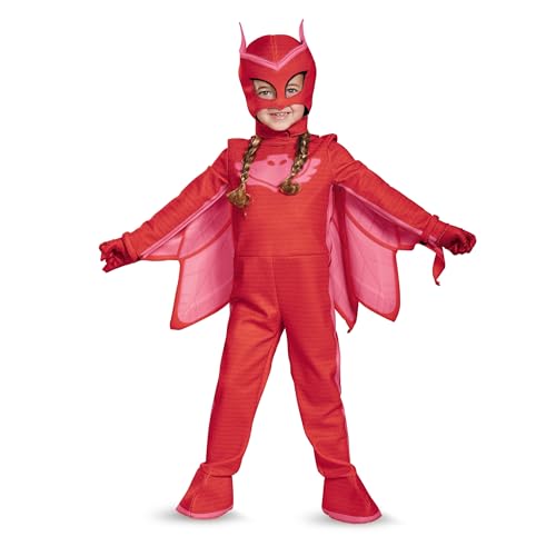 Disguise Owlette Costume Official PJ Masks Glow Costume Jumpsuit and Mask Toddler Size Medium (3T-4T)