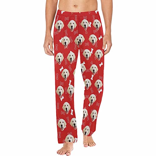 MyPupSocks Customized Face Pajamas Pants Photo Pajama Bottoms for Men S-XXL