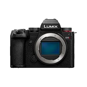 Panasonic LUMIX DC-S5 II Spiegellose Vollformatkamera, nur Gehäuse, 4K 60p und 6K 30p, Flip-Screen, WLAN, Hybrid-Phasen-AF mit 779 Messfeldern, Active IS, Schwarz