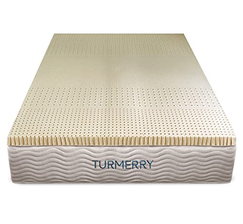 Image of 2 inch Real Extra Firm Green Natural Organic Latex Mattress Topper Twin XL Size - High Density Extra Firm - GOLS Certified Latex Foam Bed Pad for Back Pain Relief Support for Heavy People
