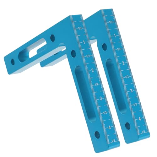 PRETYZOOM 90 Degree Woodworking Clamps Square Ruler Clamp Set Precision for Woodworkers
