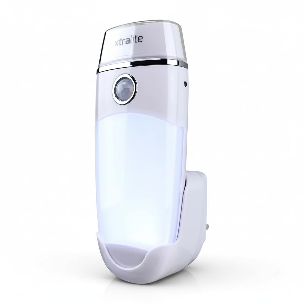 Xtralite Duo+ Rechargeable LED Night Light & Power Failure Torch with Motion Sensor | Induction Charging, Dusk-to-Dawn & Motion Modes | Energy Efficient, Ideal for Emergencies & Power Cuts