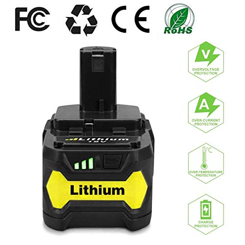 P108 Battery 18-Volt 6.0Ah High Capacity Replacement for P108 Ryobi 18v Battery Lithium P102 P104 P107 P105 P106 P103 BPL18151 BPL1820 - Thumbnail 7