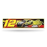 Rico Industries NASCAR Racing Ryan Blaney No. 12 Metal Street Sign 4" x 15" Home Décor - Bedroom - Office - Man Cave