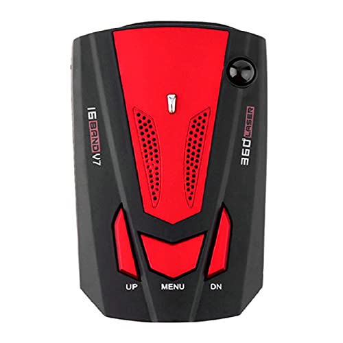 Mothcattl V7 12V 360 Degrees Speed Radar Detector, Laser Radar Detector – Long Range Detection, Voice Alerts, Red Light & Speed Camera Alerts Red