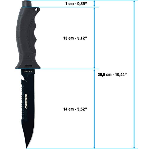 Cuchillo de buceo Cressi Borg unisex adulto con hoja de 26.5 cm 3
