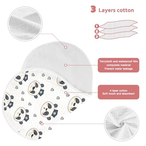 vvfelixl Muslin Burp Cloths Cute Captain Bear Baby Washcloths for Baby Girl Boys 2 Pack3