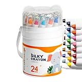 Weiche Ölpastellkreiden – einziehbare Pastellmarker | 24 lustige Farben...