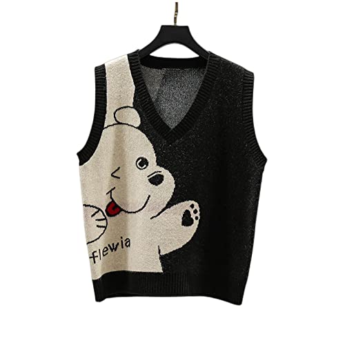 Chaleco de punto unisex holgado ideal para los días frescos de otoño