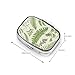 Sage Green Botanical Leaves Pill Box for Pocket Portable 2 Compartments Pill Organizer