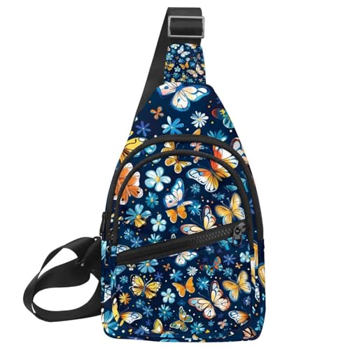 Mochila cruzada de mariposa con correa regulable que elimina la incomodidad al caminar