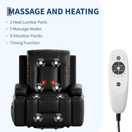 Image of Garvee Power Lift Recliner Chair for Elderly with Heat and Massage