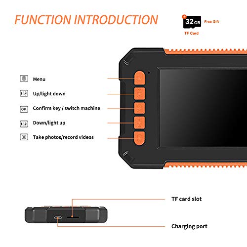 Endoskopkamera mit Licht Fasttobuy 1080P HD Endoskop mit 4,3 Zoll IPS Bildschirm, Inspektionskamera mit 8 Einstellbare… – Bild 4