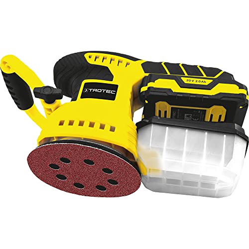 Akku-Exzenterschleifer Trotec PESS 10-20V mit 20V Akku und Zubehör