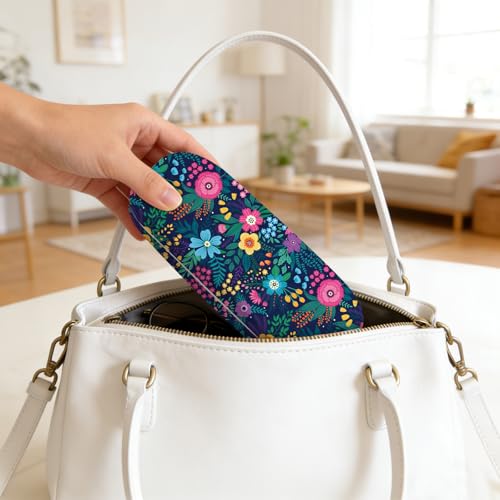 Image of Glasses Case Hard Shell,Portable Protective Eyeglasses Case, Eyeglass Holder Box with Cleaning Cloth, for men women