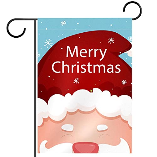 Drapeau de jardin de Noël extérieur résistant double face