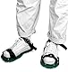 Itian Rasen-Belüfter-Schuhe Hochleistungs-Spiked Sandalen-Metallwölbungen und 3 Riemen für Belüften Ihr Rasen oder Yard (Grün)