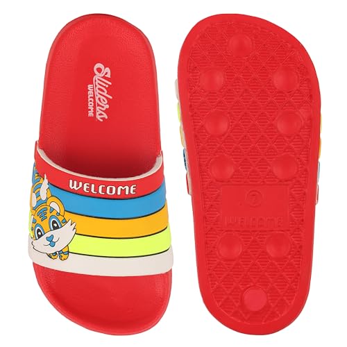 Image of URJO unisex-child Urjo Cubs Kid's Sliders /Slippers Lightweight Super Flexible Stylish Dailywear Sliders /Slippers Boy's & Girl's Slipper