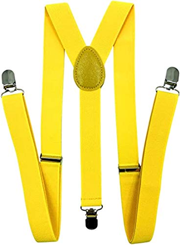 krystle Men'S Solid Cotton Yellow Suspender-picture-21