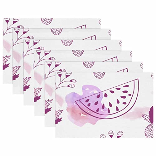 Sets de table pastèque isolants et thermorésistants pour plat chaud