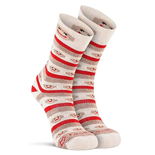 Fox River Women's Red Heel Merino Monkey Stripe Crew Socks