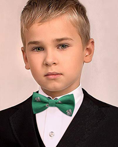 Image of HISDERN Bow Ties for Boys Pre Tied Toddler Bow Tie Adjustable Kids Bowties Clip On Fun Patterned Bowties for Wedding Party