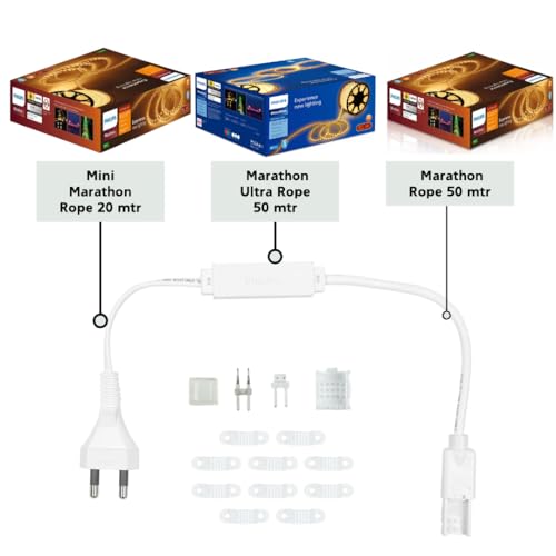 PHILIPS Rope Light Accessories | Recommended to be used Marathon, Marathon Ultra and Mini Marathon Rope Light | Pack of 1 2 414 1