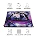 Homewish Wolf Küche Schürze Mit Extra Langen Taille Krawatten Lila Sternenhimmel Kochschürze 3D Tier Druck Lätzchen Schürze Blaue Augen Chef Schürze für Zeichnung Handwerk Im Freien, 78x66 (LxW)