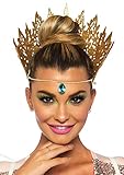 Leg Avenue Women's Glitter Queen Crown Costume Accessory, Gold, O/S