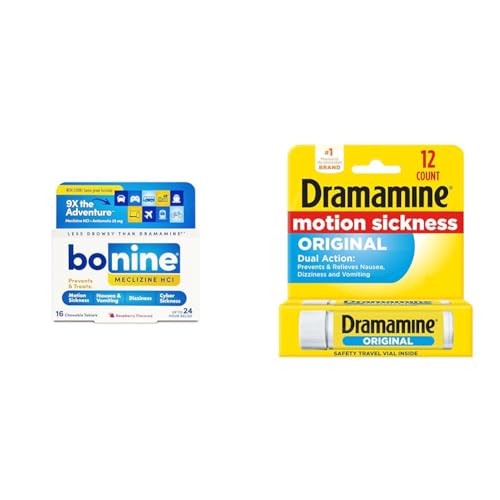 Bonine and Dramamine Motion Sickness Relief Tablets