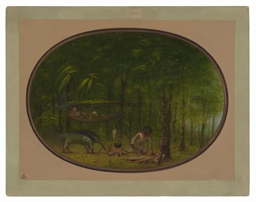 Cuadro el gran oso hormiguero de George Catlin Impresiones de Lienzo ARToPHIIU 60x90cm