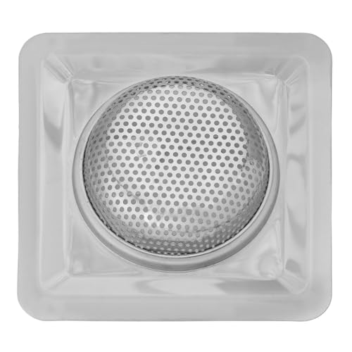 Image of Giffy 11.5cm Stainless Steel Square Kitchen Sink Strainer Jali, Anti Clogging, Vegetable Hair Catcher Basin Basket Filter Drainer for Home Office Hotel 1 Pcs