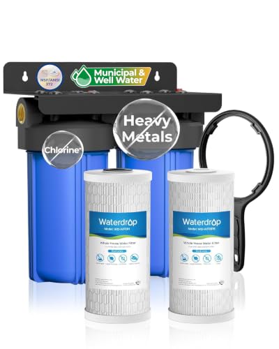 Waterdrop WHF21-PBH 2-Stage Whole House Water Filter System, NSF/ANSI 372