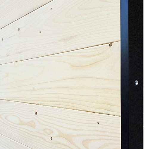 Image of S&Z tophand 20 in. x 84 Unfinished Barn Door with 5FT Sliding Hardware Kit, - 42in Stainless Steel Frame Modern Style Door /Sliding Door /Simple Assembly is Required
